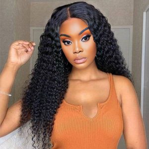maady hair luxury natural black remy hair 5x5 lace closure deep wave human hair wig