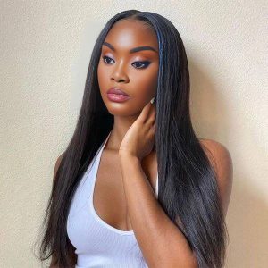 maady hair luxury natural black remy hair 5x5 lace closure straight human hair wig